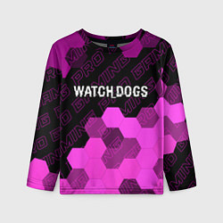 Лонгслив детский Watch Dogs pro gaming: символ сверху, цвет: 3D-принт