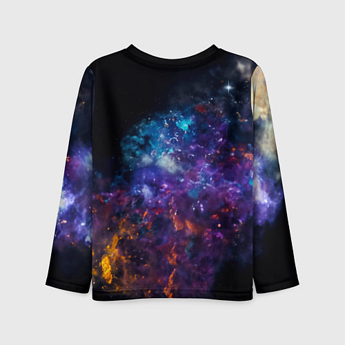Детский лонгслив Космический звездный волк / 3D-принт – фото 2