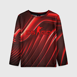 Детский лонгслив CS GO red abstract