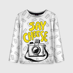 Детский лонгслив Say cheese