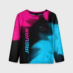 Детский лонгслив Jaguar - neon gradient: надпись, символ