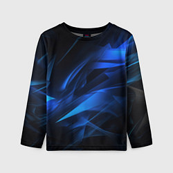 Детский лонгслив Black blue texture