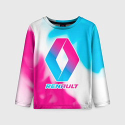 Детский лонгслив Renault neon gradient style