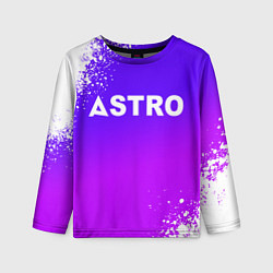 Детский лонгслив Astro neon background