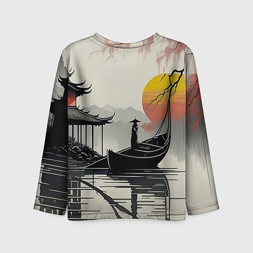 Детский лонгслив Красота Японии / 3D-принт – фото 2