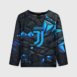 Лонгслив детский Blue logo Juventus, цвет: 3D-принт