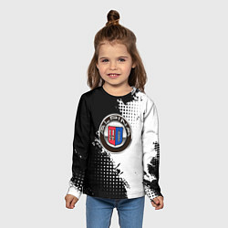 Лонгслив детский Alpina - черно-белый, цвет: 3D-принт — фото 2