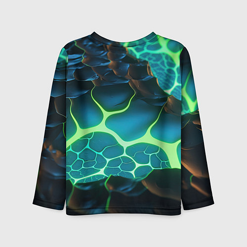 Детский лонгслив CSGO разлом неоновых плит / 3D-принт – фото 2
