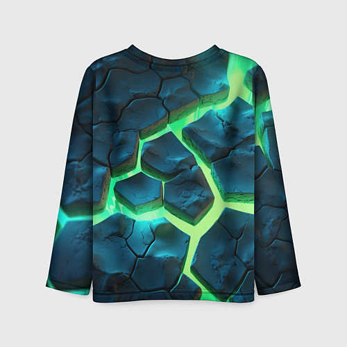 Детский лонгслив CS GO green texture logo / 3D-принт – фото 2