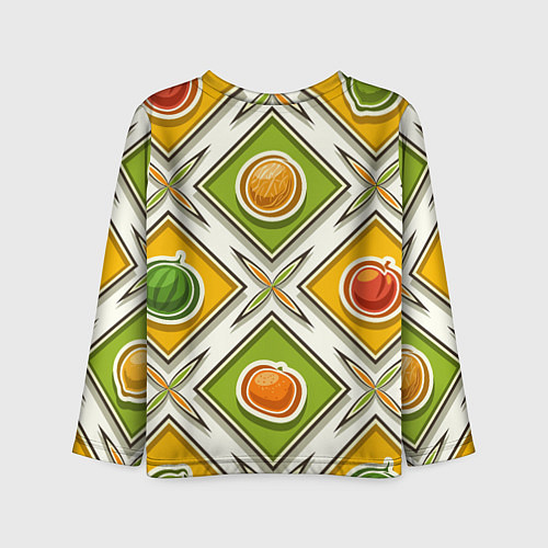 Детский лонгслив Fruits and berries pattern / 3D-принт – фото 2