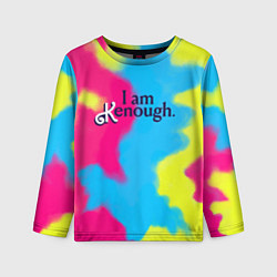 Детский лонгслив I Am Kenough Tie-Dye