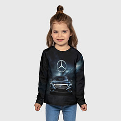 Лонгслив детский Mercedes Benz black, цвет: 3D-принт — фото 2