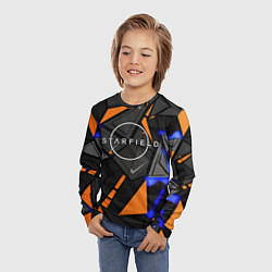 Лонгслив детский Starfield logo abstract, цвет: 3D-принт — фото 2