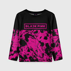 Лонгслив детский Black pink - emblem - pattern - music, цвет: 3D-принт
