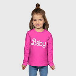 Лонгслив детский Барби ребенок, цвет: 3D-принт — фото 2