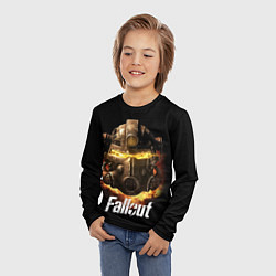 Лонгслив детский Шлем фалаут, цвет: 3D-принт — фото 2
