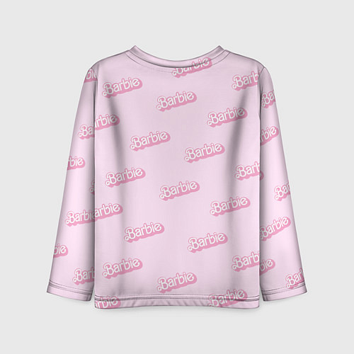 Детский лонгслив Барби и розовое сердце: паттерн / 3D-принт – фото 2