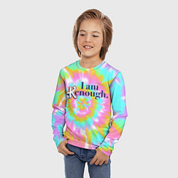 Лонгслив детский I am Kenough - retro tie-dye, цвет: 3D-принт — фото 2