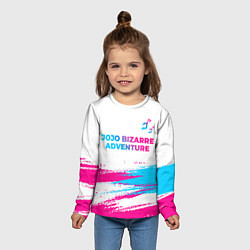 Лонгслив детский JoJo Bizarre Adventure neon gradient style: символ, цвет: 3D-принт — фото 2