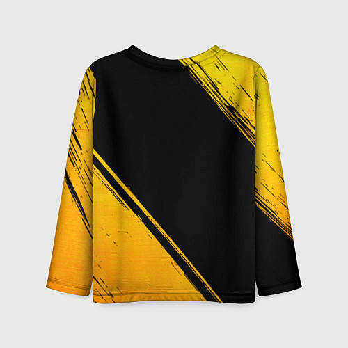 Детский лонгслив Assassins Creed - gold gradient: надпись, символ / 3D-принт – фото 2