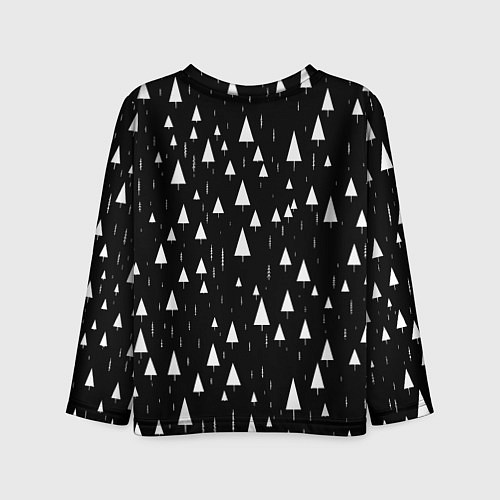 Детский лонгслив Еловый лес ночью / 3D-принт – фото 2