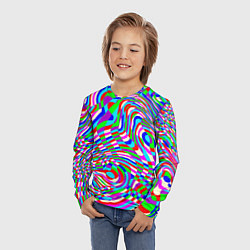 Лонгслив детский Разноцветная пластика, цвет: 3D-принт — фото 2
