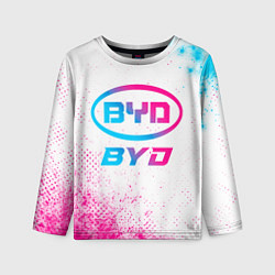 Лонгслив детский BYD neon gradient style, цвет: 3D-принт