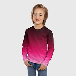 Лонгслив детский Розово-малиновый градиент, цвет: 3D-принт — фото 2