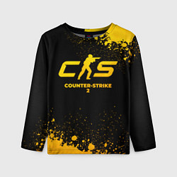 Лонгслив детский Counter-Strike 2 - gold gradient, цвет: 3D-принт