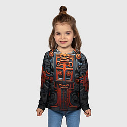 Лонгслив детский Арт в этническом стиле, цвет: 3D-принт — фото 2
