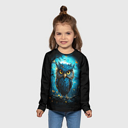Лонгслив детский Halloween - ночная сова, цвет: 3D-принт — фото 2