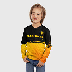 Лонгслив детский Dead Space - gold gradient посередине, цвет: 3D-принт — фото 2