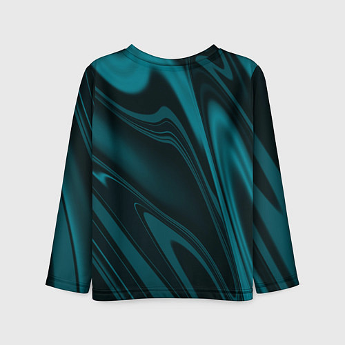 Детский лонгслив Бирюзовая плазма абстракиця / 3D-принт – фото 2