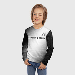 Лонгслив детский Assassins Creed glitch на светлом фоне посередине, цвет: 3D-принт — фото 2