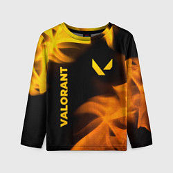 Лонгслив детский Valorant - gold gradient вертикально, цвет: 3D-принт