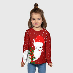 Лонгслив детский Лама - альпака с леденцом, цвет: 3D-принт — фото 2