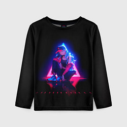 Лонгслив детский Неоновые три края, цвет: 3D-принт