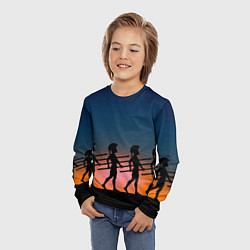 Лонгслив детский Греческий закат, цвет: 3D-принт — фото 2