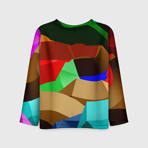 Детский лонгслив Пластиковые чешуйки / 3D-принт – фото 2