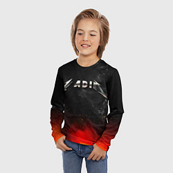 Лонгслив детский Вадим в стиле Металлика - огонь и искры, цвет: 3D-принт — фото 2