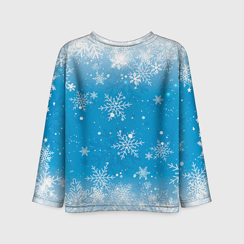 Детский лонгслив Милый дракошка в свитере / 3D-принт – фото 2