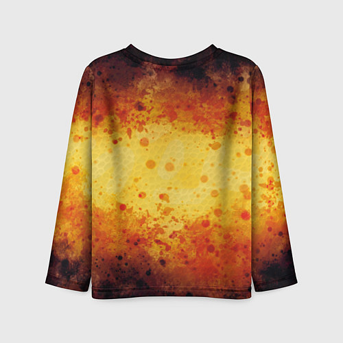 Детский лонгслив Абстракция - yellow scales / 3D-принт – фото 2