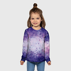 Лонгслив детский Абстракция - purple scales, цвет: 3D-принт — фото 2