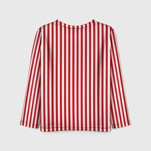 Детский лонгслив Красная полоса / 3D-принт – фото 2