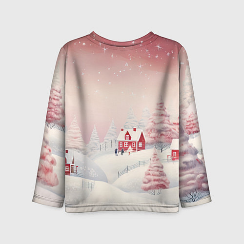 Детский лонгслив Снежное сияние ночи / 3D-принт – фото 2