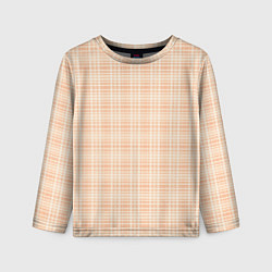 Детский лонгслив Клетчатый тёплый бежевый