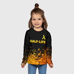 Лонгслив детский Half-Life - gold gradient посередине, цвет: 3D-принт — фото 2