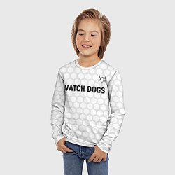 Лонгслив детский Watch Dogs glitch на светлом фоне посередине, цвет: 3D-принт — фото 2
