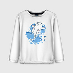 Лонгслив детский Снежный кото-ангел, цвет: 3D-принт