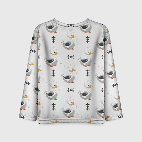 Детский лонгслив Гусь и фигуры / 3D-принт – фото 2